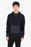 Moncler Navy/Grey Colorblock Wool Hoodie Size Large Mens