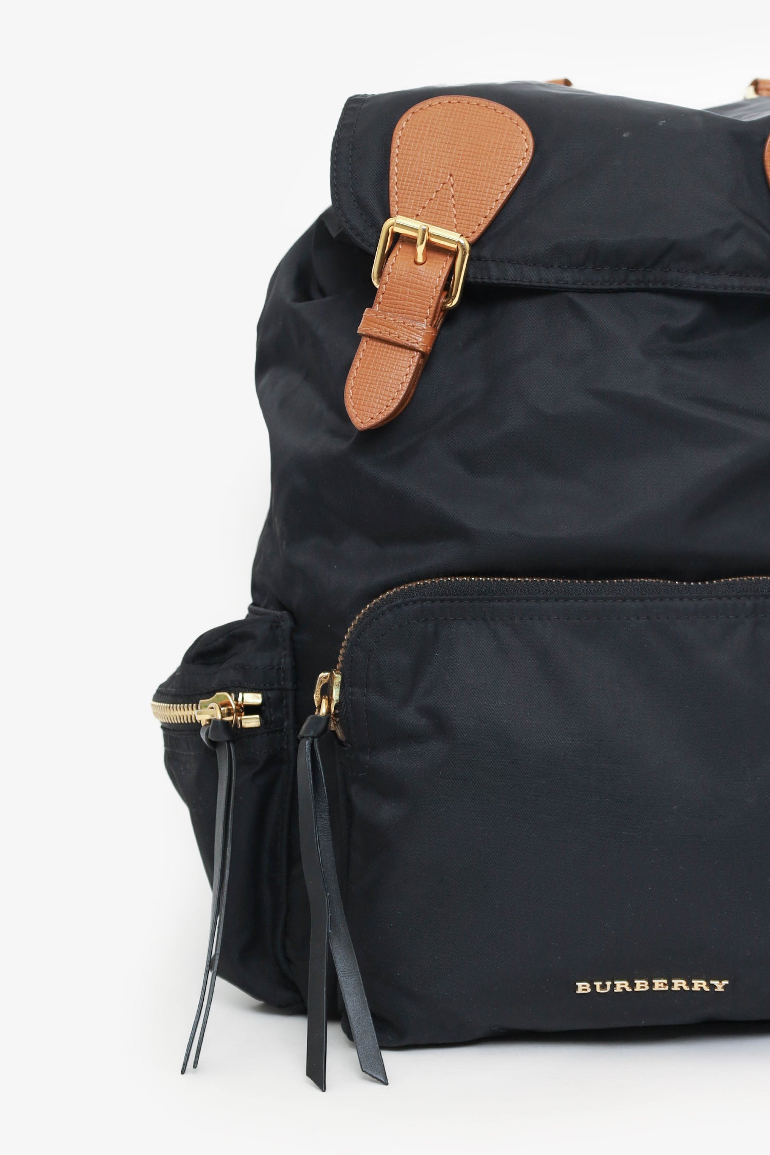 burberry black mini backpack Burberry Black Nylon Chain Mini Backpack – Mine & Yours