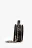 Pre-Loved Chanel™ Black Caviar Leather Round Mini 'Handle with Care' Vanity with Chain