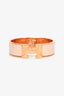 Hermès Rose Gold Tone/Cream Enamel 'Clic Clac' Bracelet PM