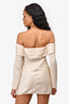 Reformation Champagne Off The Shoulder Mini Dress Size S