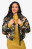 Canada Goose X Reformation Black Floral Puffer Jacket Size XS