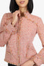Pre-Loved Chanel™ 04P Pink Tweed Zip Up Jacket Size 34