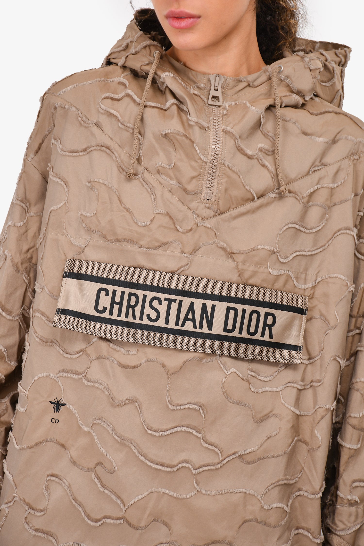Christian Dior Brown Fringed Detailed Hooded Anorak Size XS – Mine