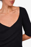 Prada Black Cashmere/Silk V-Neck Knit Top Size 42
