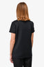 Prada Black Ruffled Logo Pocket Top Size 42