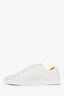 Fendi White/Yellow Leather Sneakers Size 10 Mens