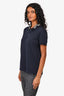 Gucci Navy Embroidered Collar Polo Shirt Size XS Mens