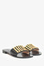 Christian Dior Black Leather Dior Evolution Flat Slides Size 39