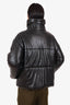 Nanushka Black Faux Leather Puffer Jacket Size XS