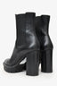 Gianvito Rossi Black Leather Chelsea Platform Heeled Boots Size 39