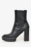 Gianvito Rossi Black Leather Chelsea Platform Heeled Boots Size 39