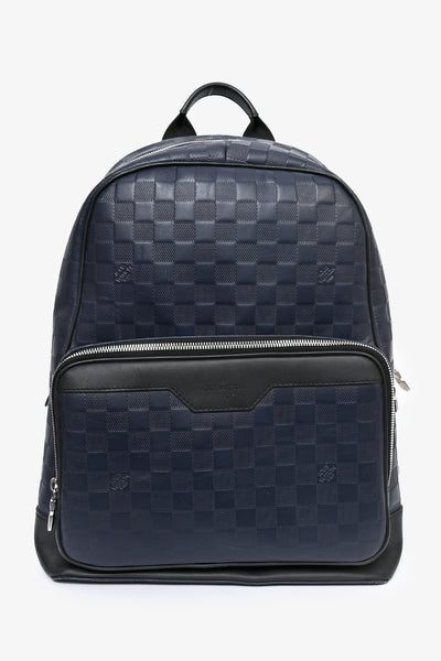 louis vuitton backpack men blue Louis Vuitton 2019 Blue Leather Damier Campus Backpack – Mine & Yours
