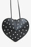Alaïa Black Leather Diamante Embellished Heart Shaped Bag