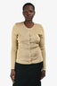 Dolce & Gabbana Gold Knit Lurex Cardigan Size 46