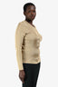 Dolce & Gabbana Gold Knit Lurex Cardigan Size 46