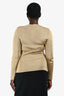 Dolce & Gabbana Gold Knit Lurex Cardigan Size 46