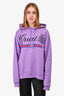 Gucci Purple Logo Pineapple Hoodie Size L Mens