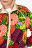 Gucci x George Kenneth Scott Green/Purple Floral Velour Zip-Up Jacket Size S Mens
