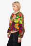 Gucci x George Kenneth Scott Green/Purple Floral Velour Zip-Up Jacket Size S Mens