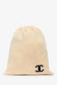 Pre-Loved Chanel™ Beige Cashmere CC Drawstring Bag