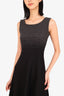 Prada Black/Grey Wool Sleeveless Mini Dress Size 36