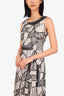 Oscar de la Renta White/Black Sequin Sleeveless Mini Dress Size 6