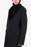 Etro Grey Cashmere Shearling Collar Coat Size 52 Mens
