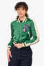 Maje Green Cactus Embroidered Baseball Jacket Size 36