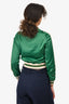 Maje Green Cactus Embroidered Baseball Jacket Size 36