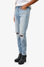 Citizen of Humanity Blue Denim Distressed Straight Legged Jeans Size 25