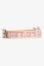 Christian Dior White/Pink Patent Leather Oblique Floral Embellished Belt Size 75