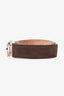 Salvatore Ferragamo Brown Suede Gancini Buckle Belt Size 34