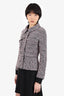 Pre-Loved Chanel™ Pink/Black Tweed Jacket Size 34