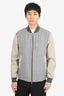 Brunello Cucinelli Grey/Beige Zip-up Bomber Jacket Size 50 Mens