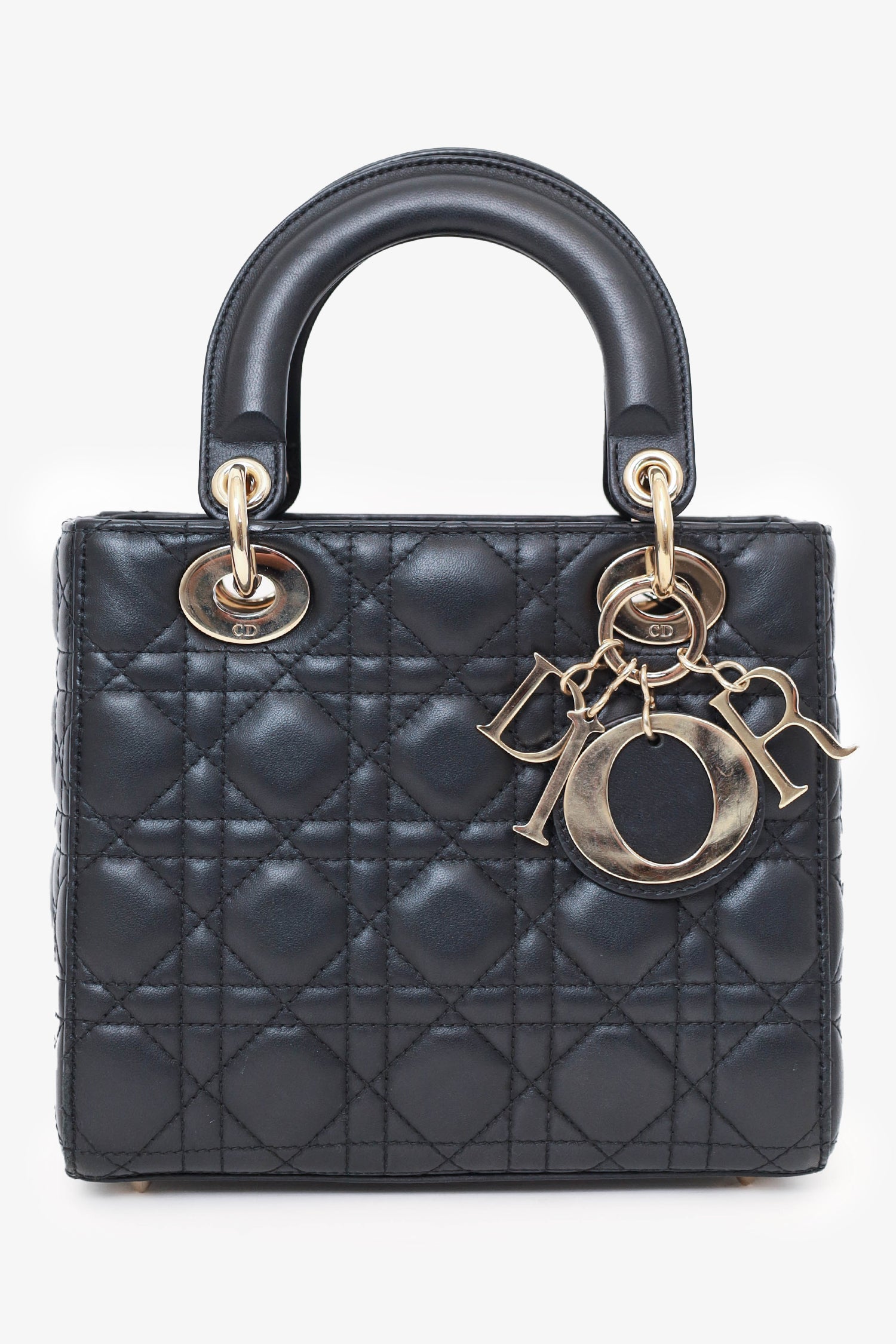 Christian Dior Lady Dior バッグ ブラック Christian Dior 2022 Black Cannage Lambskin Small Lady Dior Bag