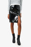 Saint Laurent Black PVC Midi Skirt Size 36