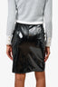 Saint Laurent Black PVC Midi Skirt Size 36