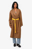 Erika Cavallini Khaki Cotton/Virgin Wool Coat Size 46