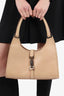 Gucci Vintage Beige Leather Jackie Bardot Bag