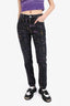 Pre-Loved Chanel™ 2022 Black/Multicolour Denim 'Chanel Boutique' Printed Jeans Size 36 with Tag