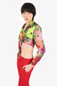 Gucci x Ken Scott Multicolour Floral Print Silk Cropped Shirt Size 40