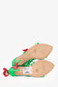 Sophia Webster Green/Orange Leather Butterfly Wrap Heels Size 38