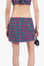 Area Black/Pink Crystal Embellished Check Mini Skirt Size 6