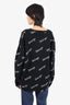 Balenciaga Black/White Wool Logo Sweater (As Is) Size Medium