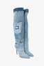Dolce & Gabbana Denim Knee High Boots Size 39