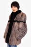 Vintage Indigo & Black Fox Fur Coat Jacket Est. Size 4