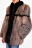 Vintage Indigo & Black Fox Fur Coat Jacket Est. Size 4