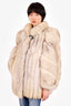 Vintage White Norwegian Fox Fur Coat Est. Medium