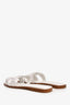 Hermès White Leather Oran Sandals Size 39